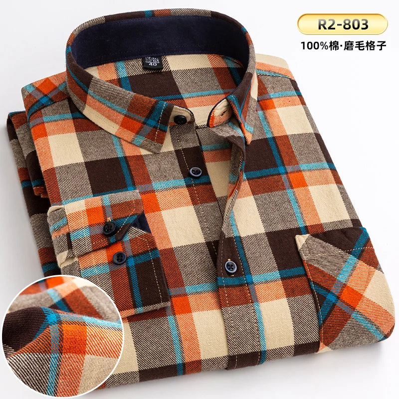 Men’s Shirt Long Sleeve Cotton Casual Regular Fit