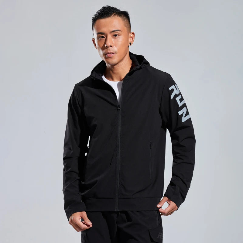 Men’s Jacket Casual Athletic Printed Solid Color