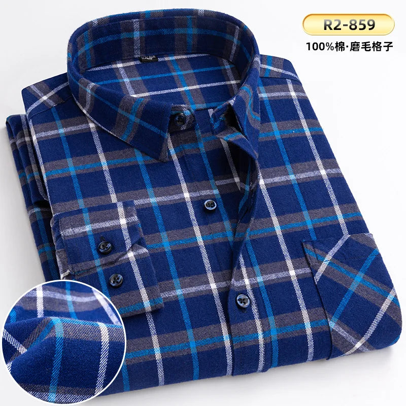 Men’s Shirt Long Sleeve Cotton Casual Regular Fit