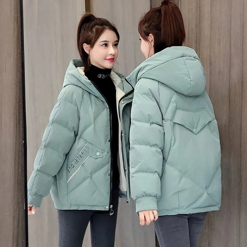 Women’s Jacket Puffer Hooded Warm Casual