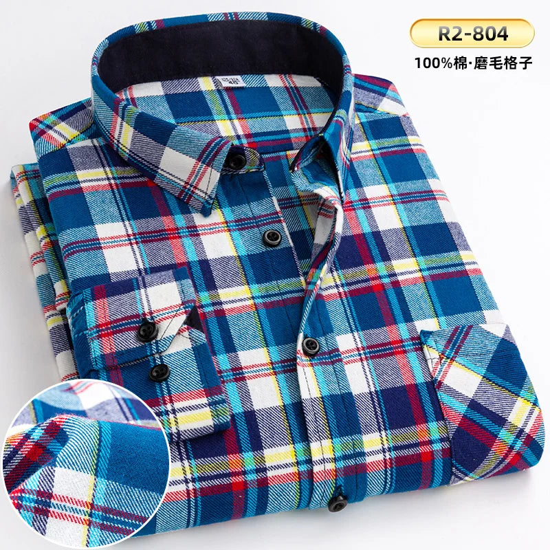 Men’s Shirt Long Sleeve Cotton Casual Regular Fit