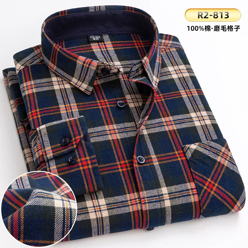 Men’s Shirt Long Sleeve Cotton Casual Regular Fit