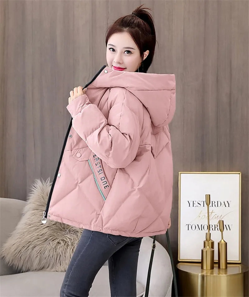 Women’s Jacket Puffer Hooded Warm Casual