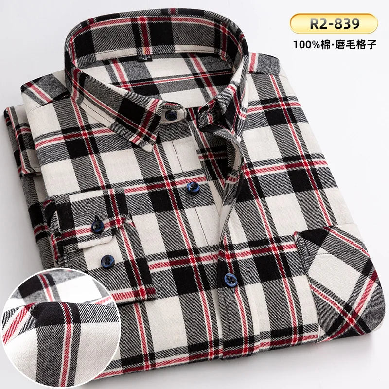 Men’s Shirt Long Sleeve Cotton Casual Regular Fit