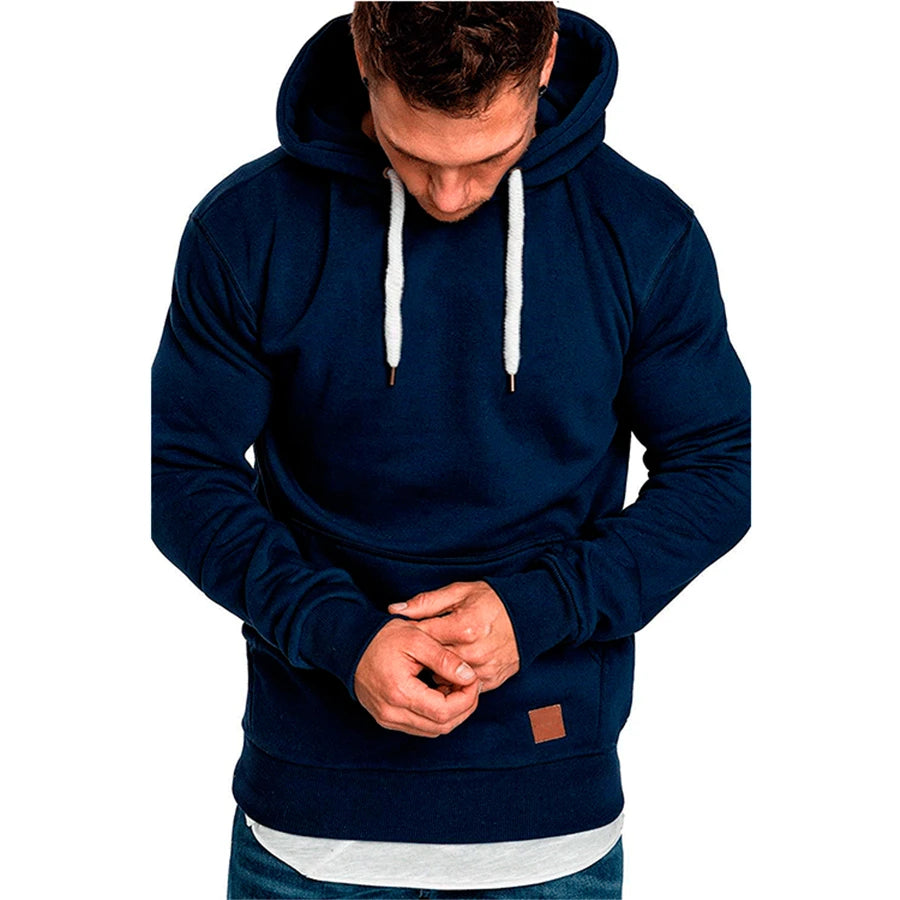 Men’s Hoodie Casual Solid Color Long Sleeve