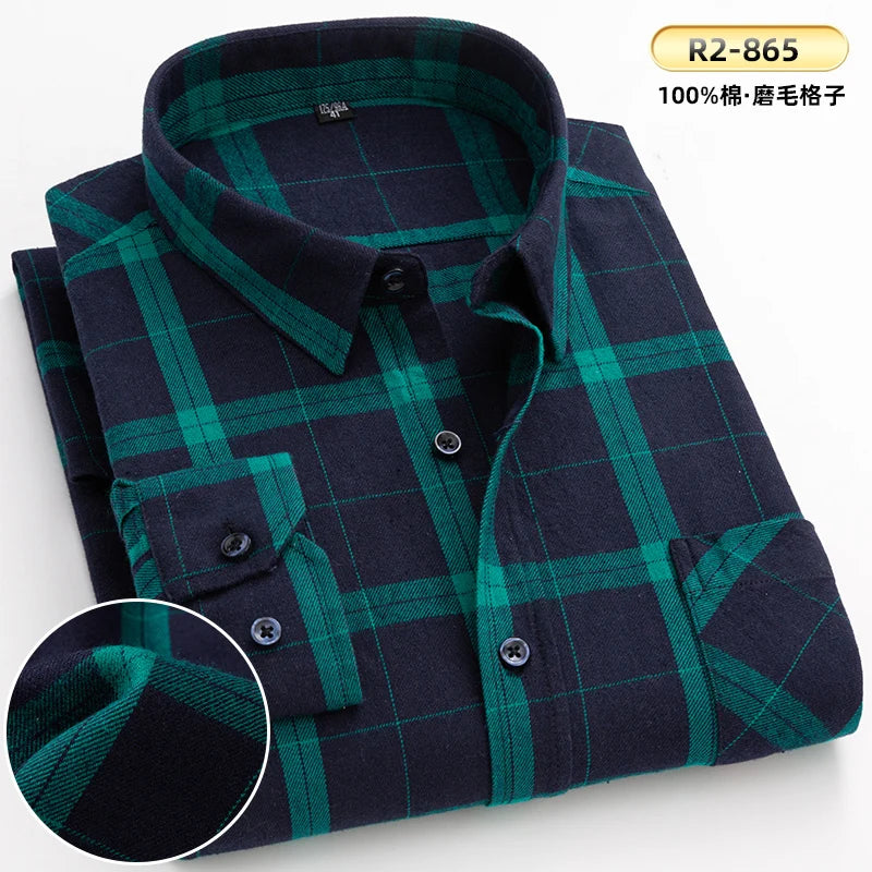Men’s Shirt Long Sleeve Cotton Casual Regular Fit