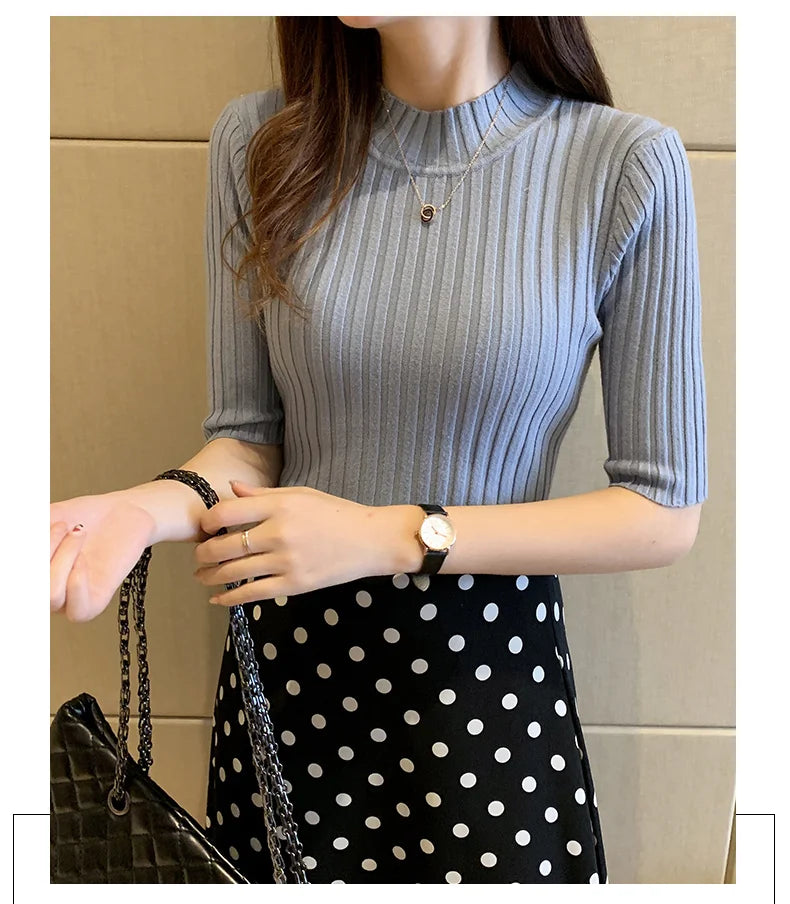 Women’s Top Blouse Short Sleeve Casual Stretchy