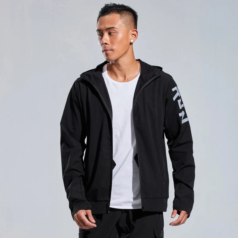 Men’s Jacket Casual Athletic Printed Solid Color