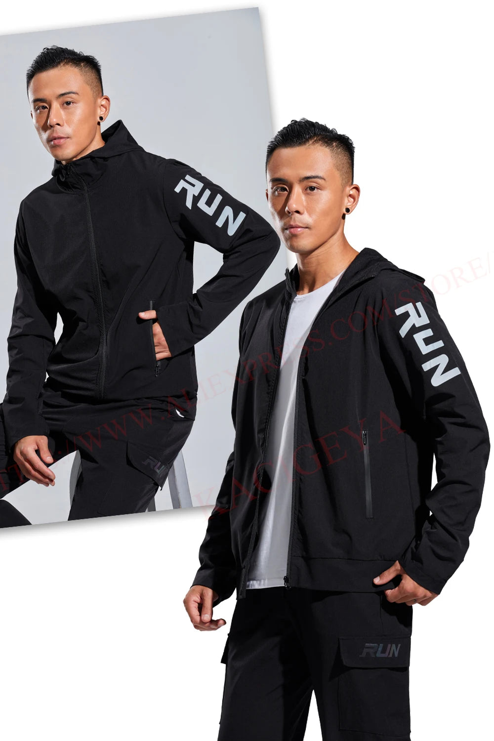 Men’s Jacket Casual Athletic Printed Solid Color