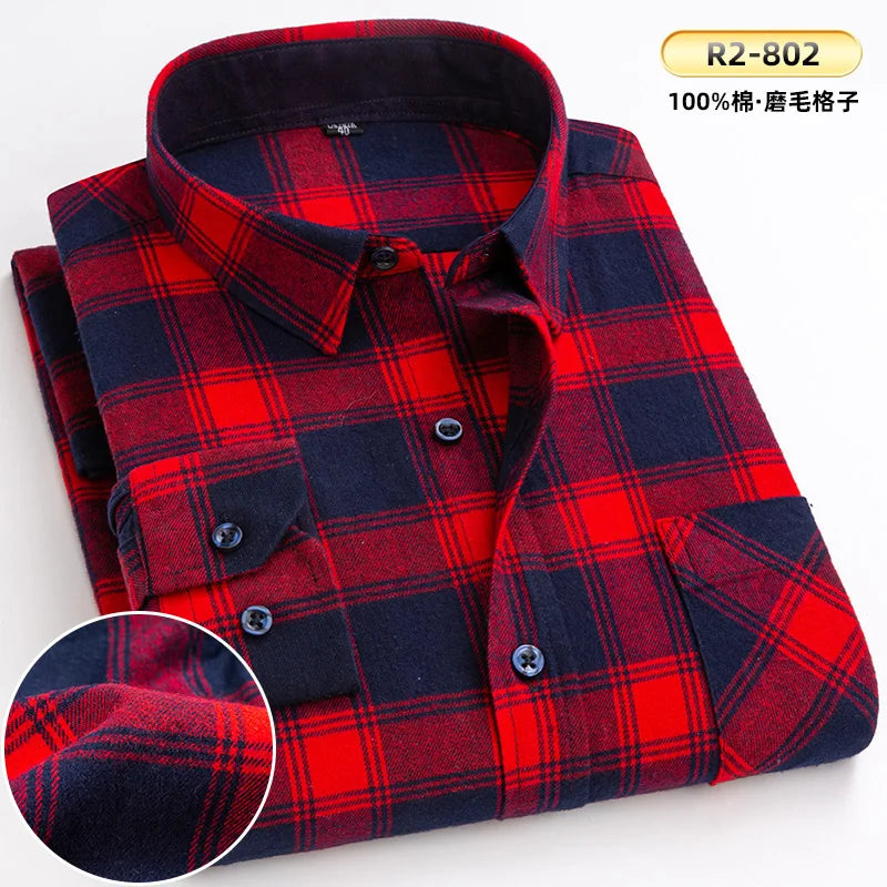 Men’s Shirt Long Sleeve Cotton Casual Regular Fit