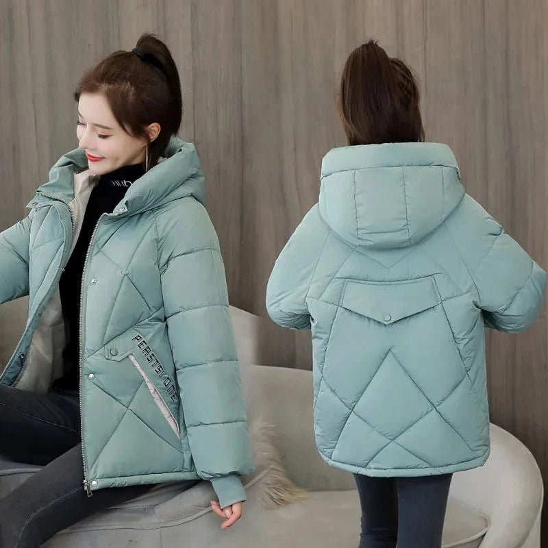 Women’s Jacket Puffer Hooded Warm Casual