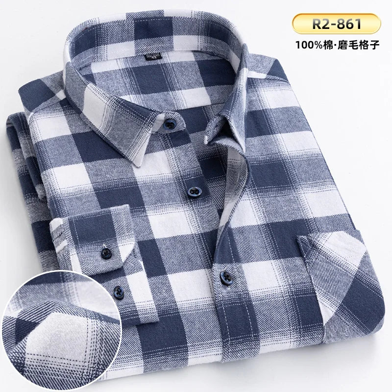 Men’s Shirt Long Sleeve Cotton Casual Regular Fit