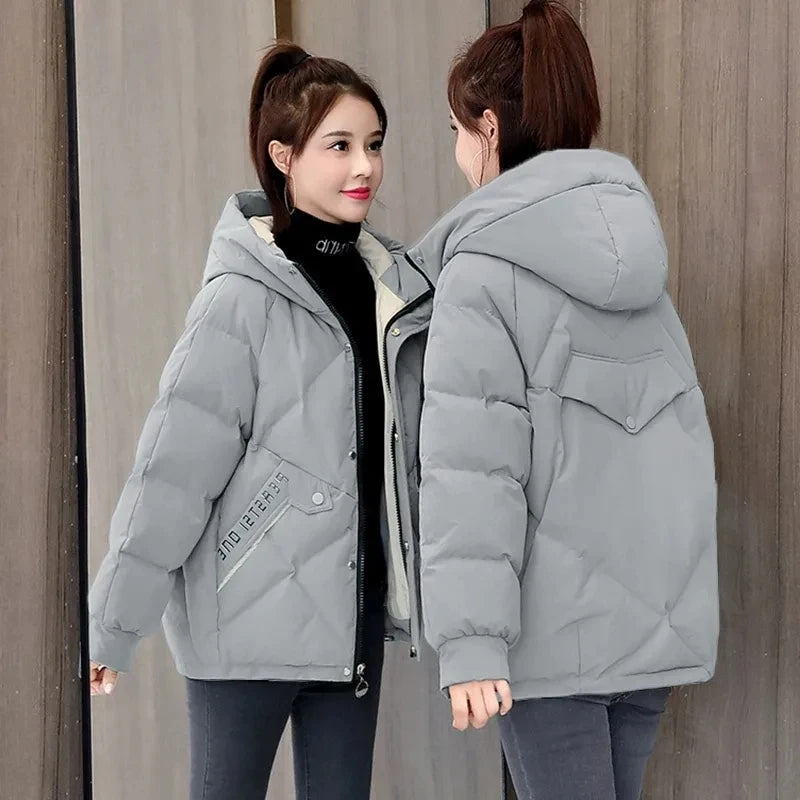 Women’s Jacket Puffer Hooded Warm Casual