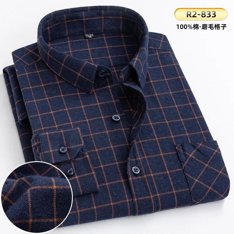 Men’s Shirt Long Sleeve Cotton Casual Regular Fit