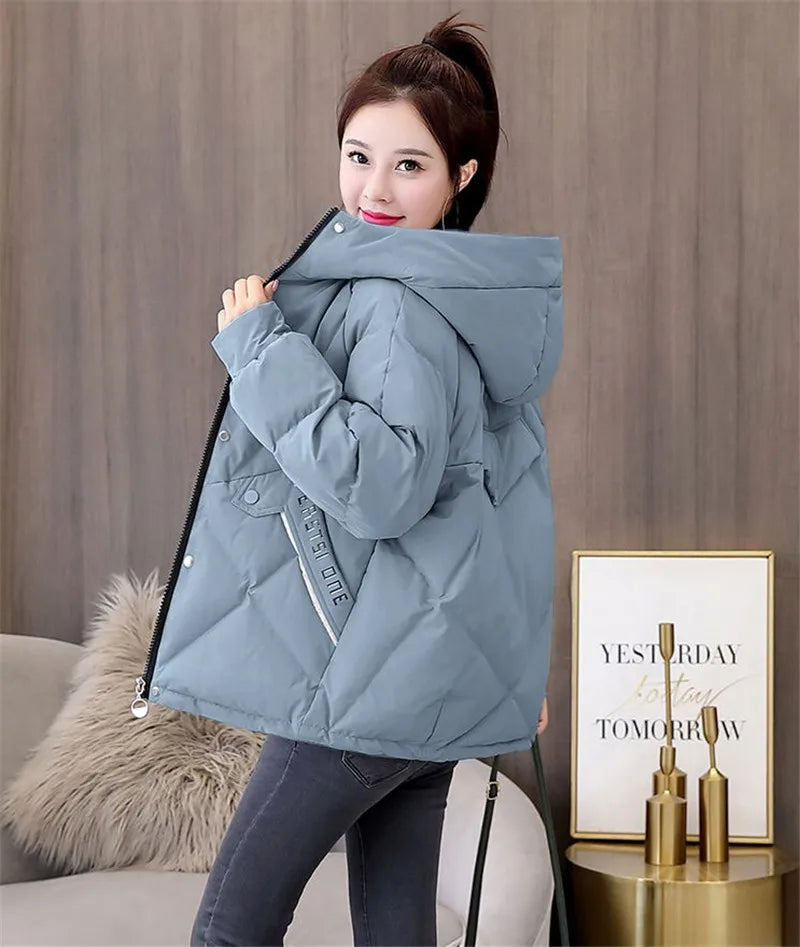 Women’s Jacket Puffer Hooded Warm Casual