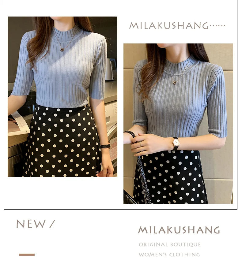 Women’s Top Blouse Short Sleeve Casual Stretchy