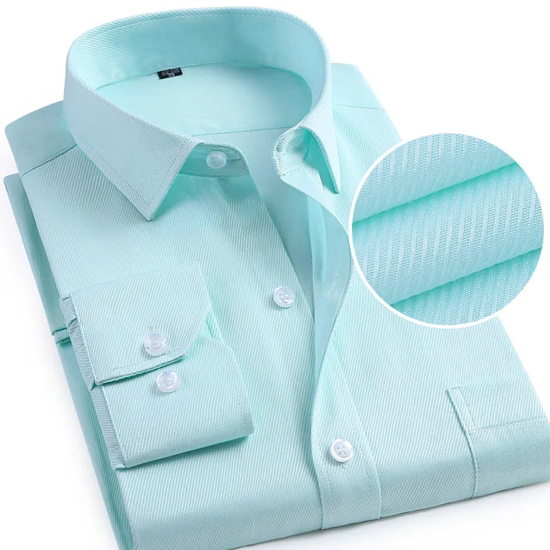 Men’s Shirt Long Sleeve Formal Cotton Comfort Fit