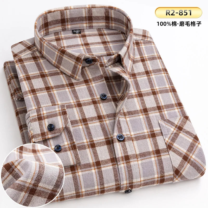 Men’s Shirt Long Sleeve Cotton Casual Regular Fit