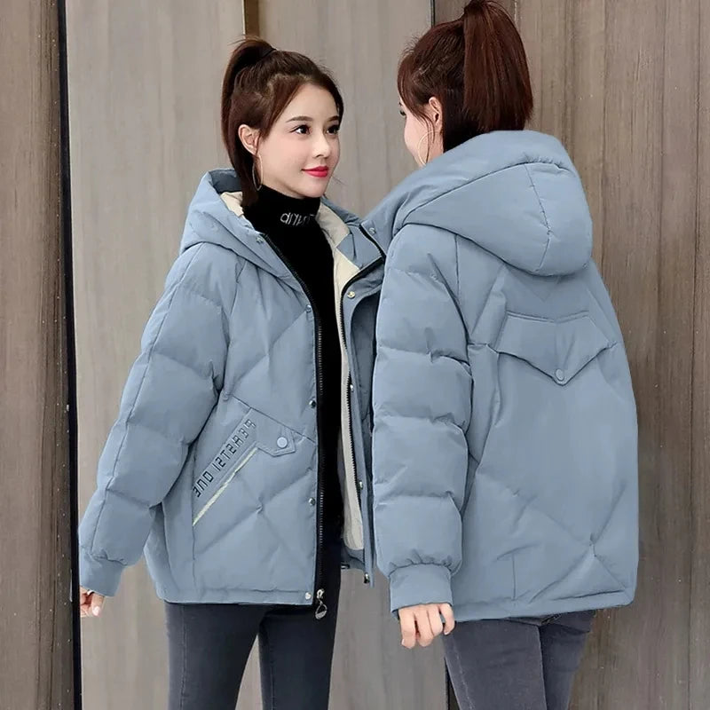 Women’s Jacket Puffer Hooded Warm Casual