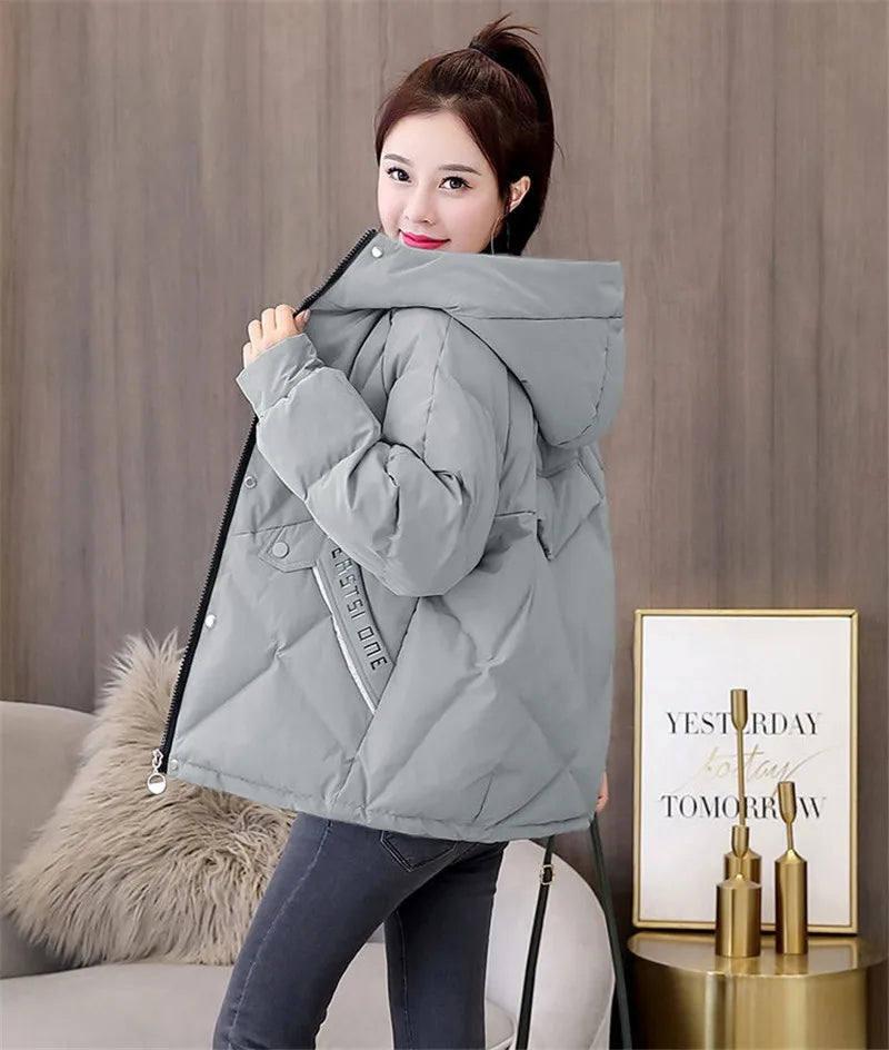 Women’s Jacket Puffer Hooded Warm Casual