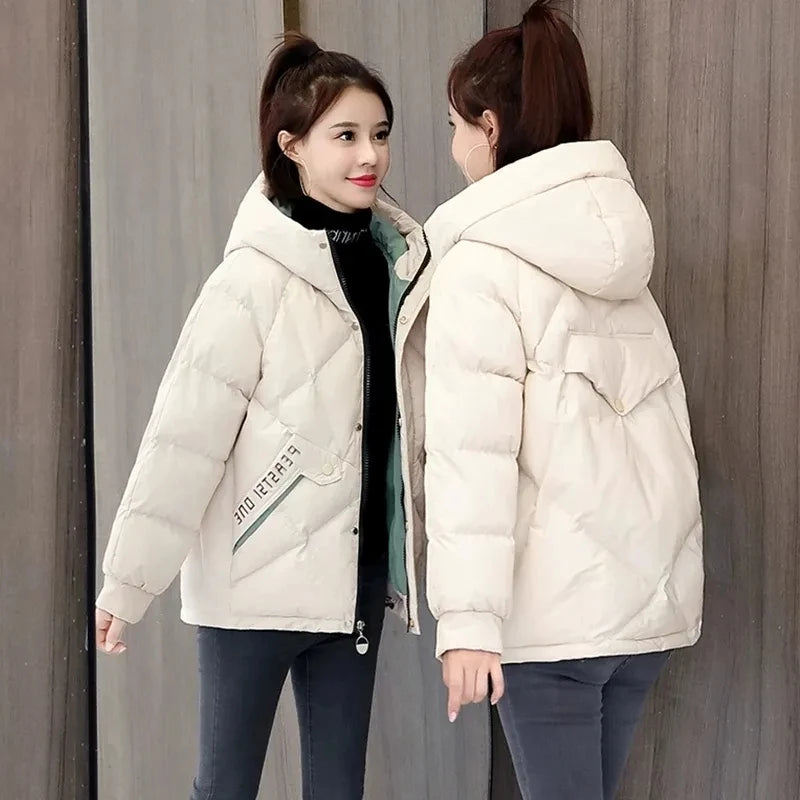 Women’s Jacket Puffer Hooded Warm Casual