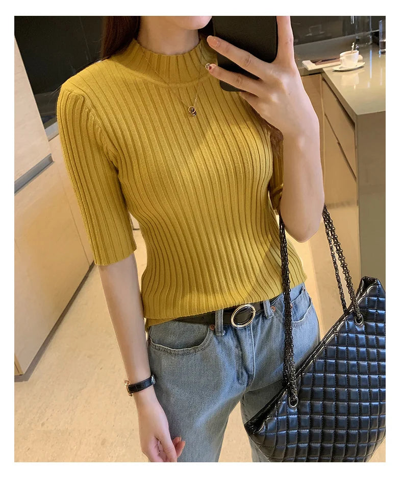 Women’s Top Blouse Short Sleeve Casual Stretchy