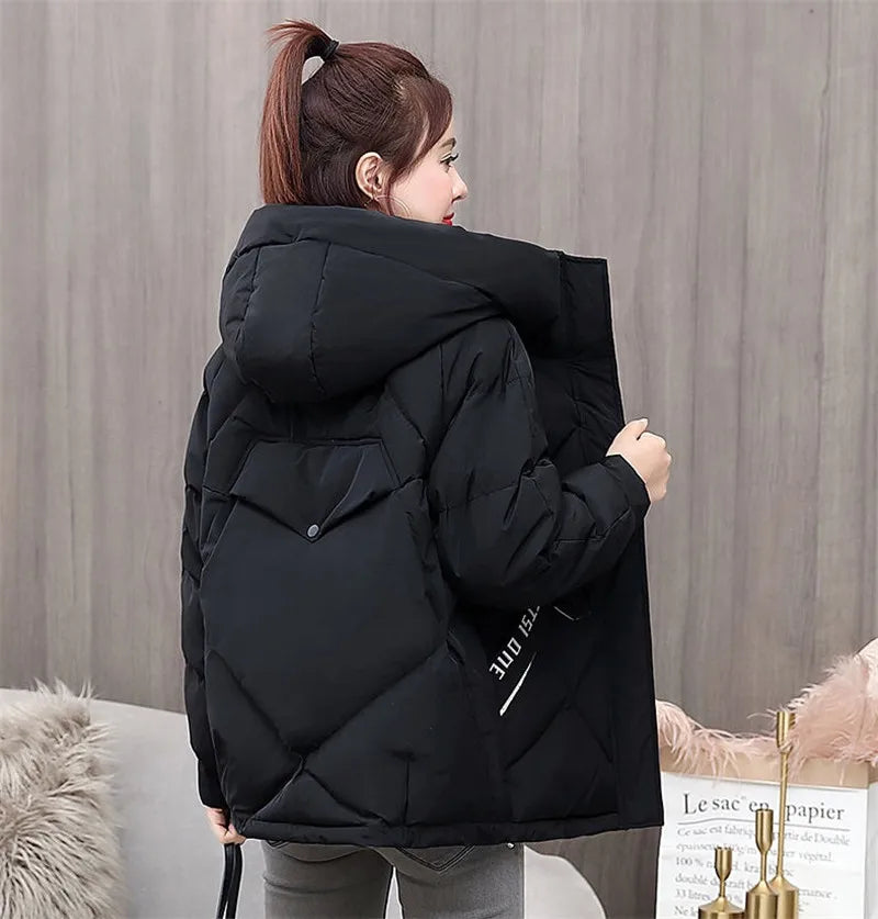 Women’s Jacket Puffer Hooded Warm Casual
