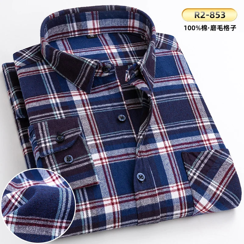 Men’s Shirt Long Sleeve Cotton Casual Regular Fit