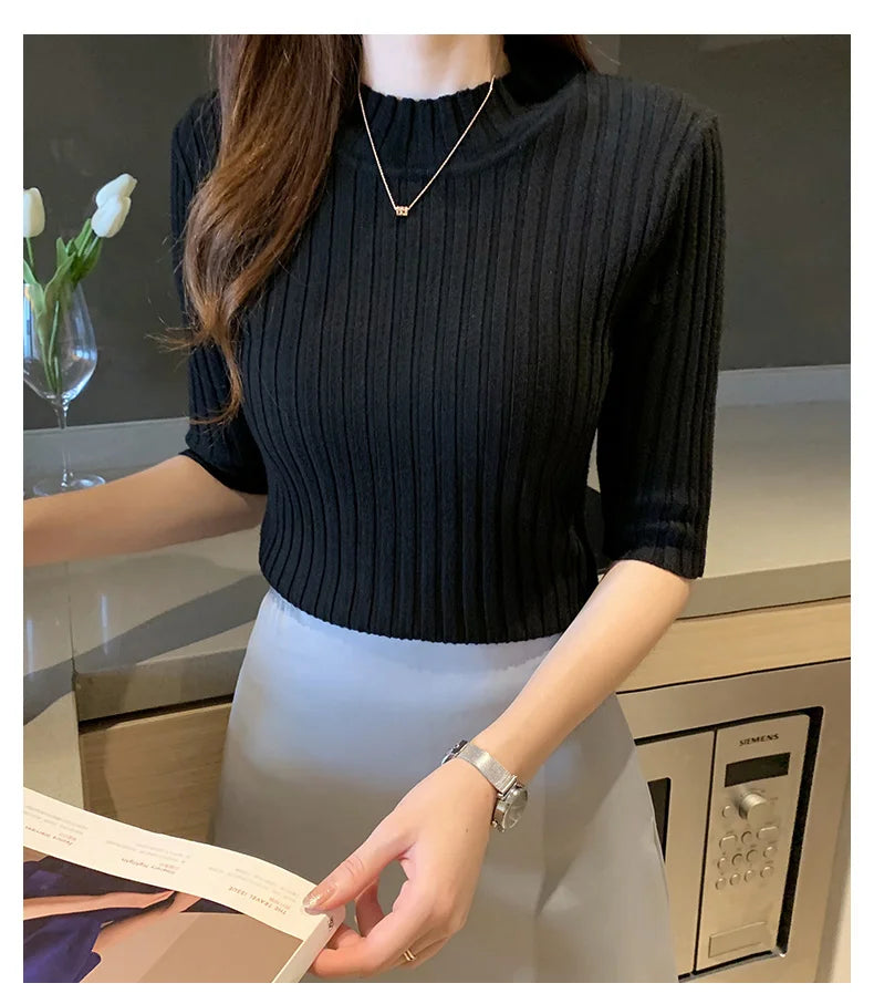 Women’s Top Blouse Short Sleeve Casual Stretchy