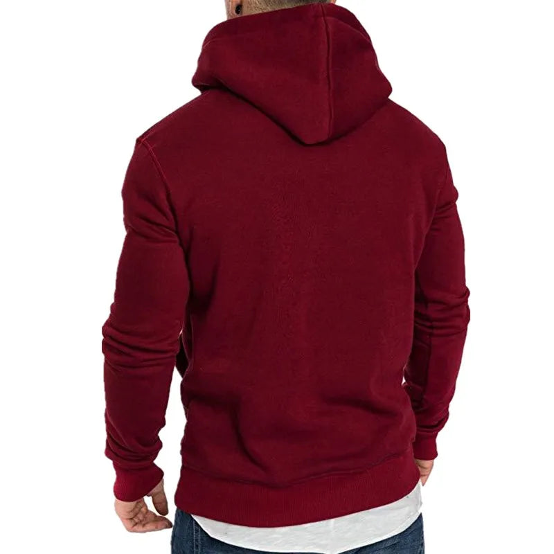 Men’s Hoodie Casual Solid Color Long Sleeve