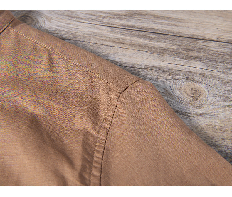 Men’s T-Shirt Short Sleeve Cotton Breathable Solid Color
