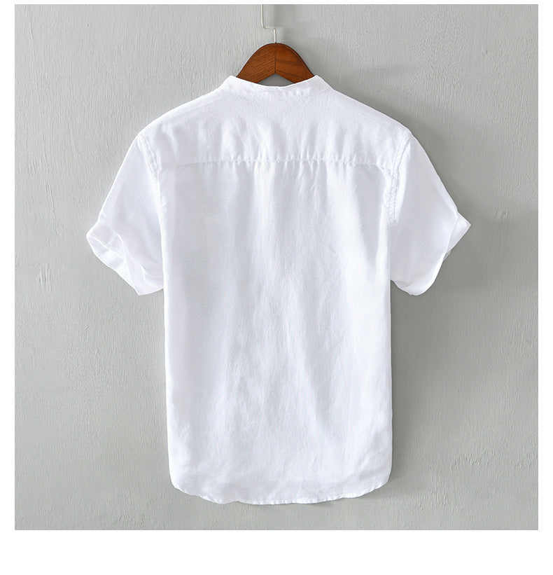 Men’s T-Shirt Short Sleeve Cotton Breathable Solid Color