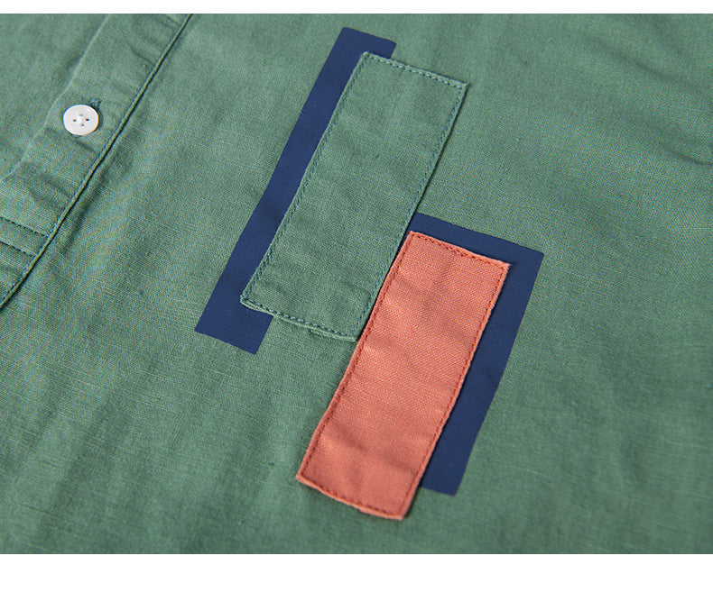 Men’s T-Shirt Short Sleeve Cotton Breathable Solid Color