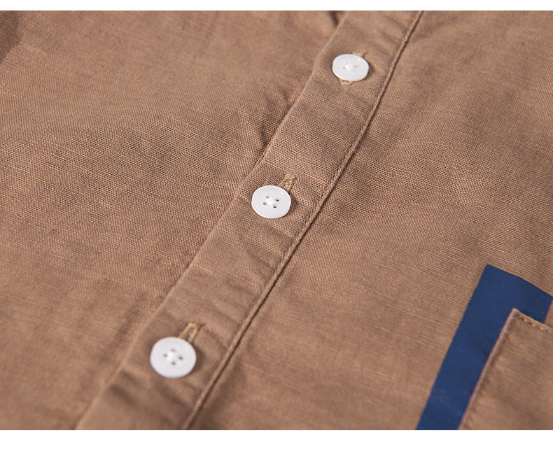 Men’s T-Shirt Short Sleeve Cotton Breathable Solid Color