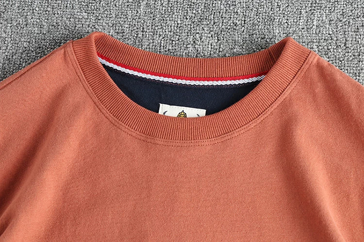 Men’s T-Shirt Short Sleeve Cotton Casual Solid Color