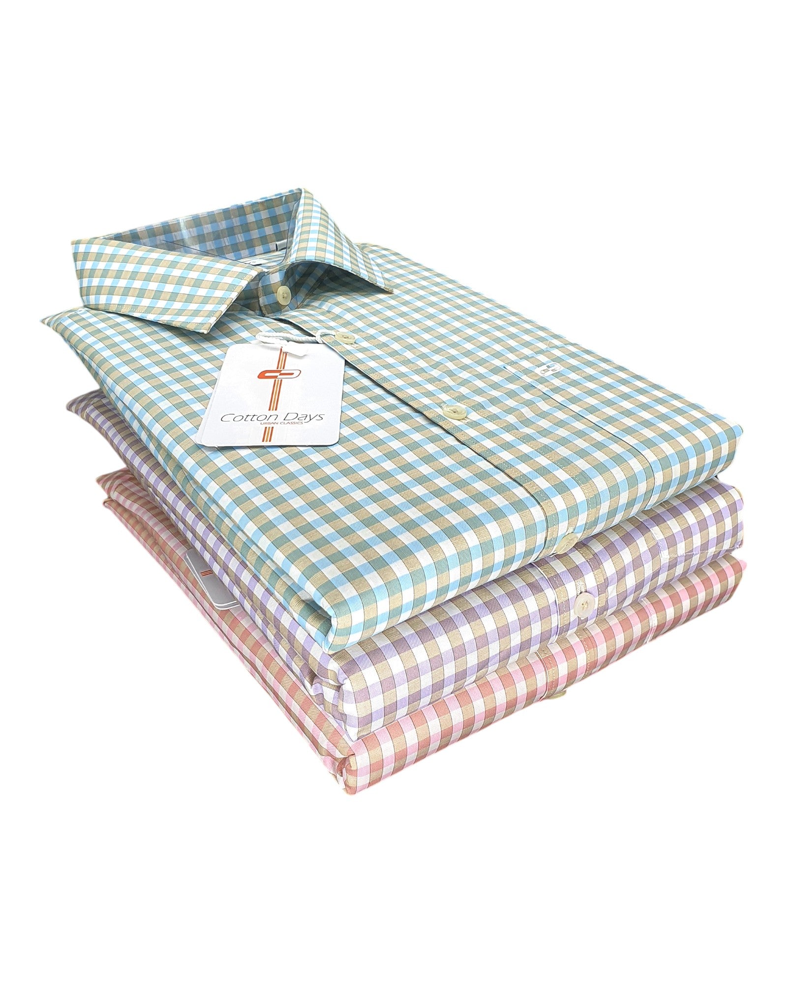Mens long sleeve pocket cotton party casual ceremonial wear checks lihgt colours shirts
