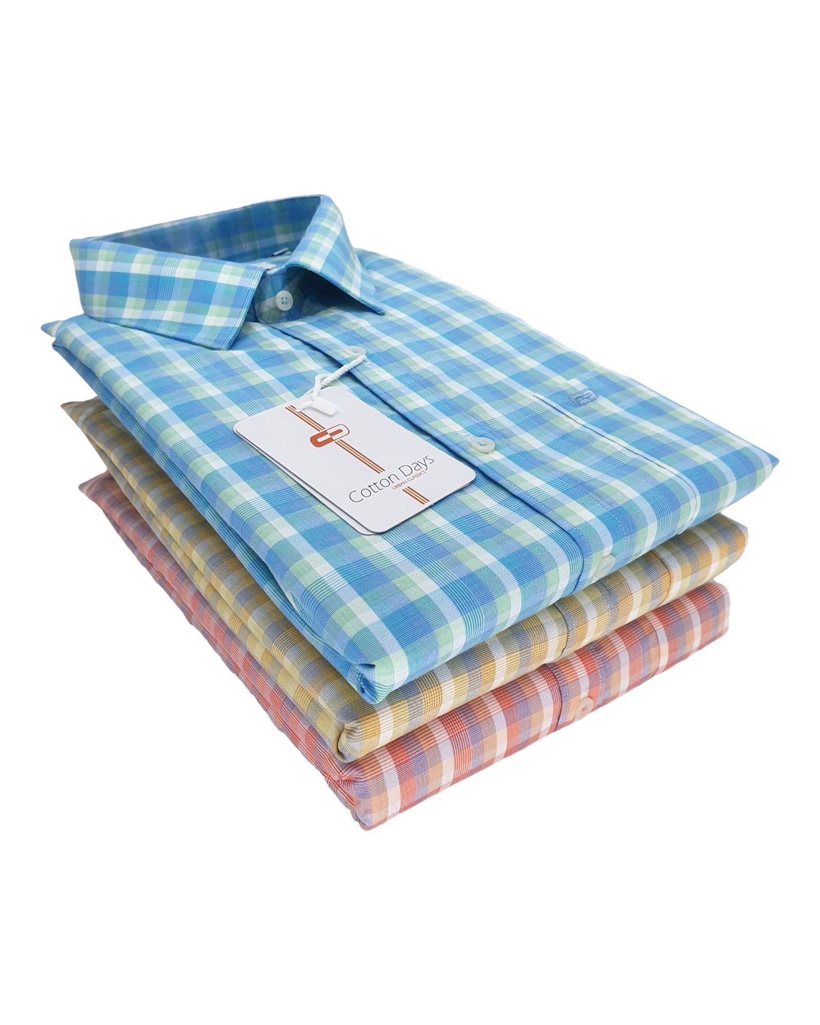 Mens long sleeve pocket cotton party casual ceremonial wear checks liht colours shirts