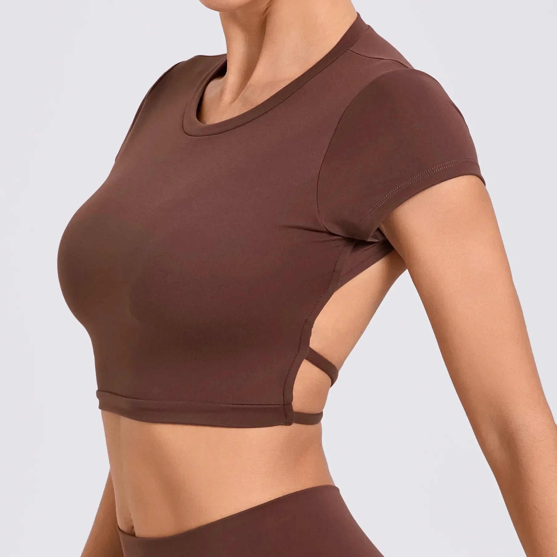 Women’s Gym Top Crop Top Moisture Wicking Seamless Athletic