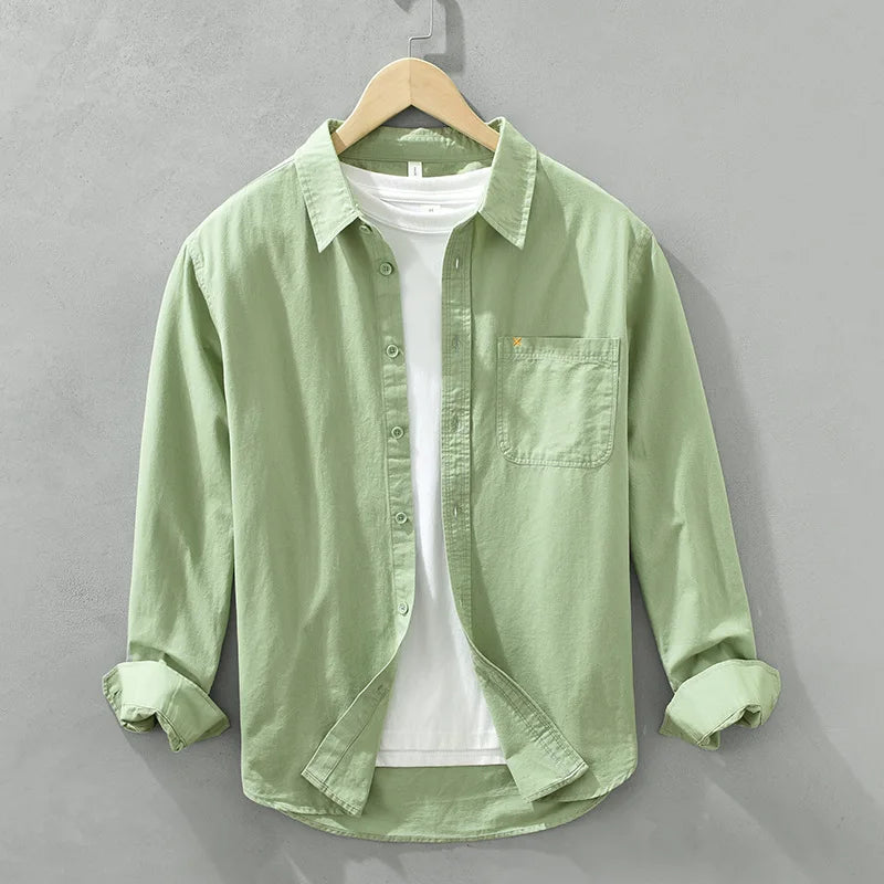 Men’s Shirt Long Sleeve Cotton Casual