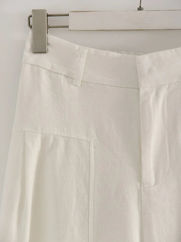 Women’s Trousers High Waist Wide Leg Straight Leg Relaxed Fit