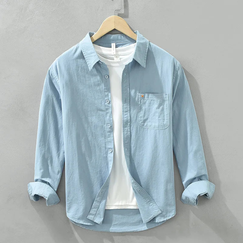 Men’s Shirt Long Sleeve Cotton Casual