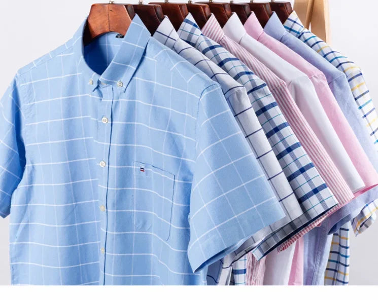 Men’s Shirt Short Sleeve Cotton Casual Formal