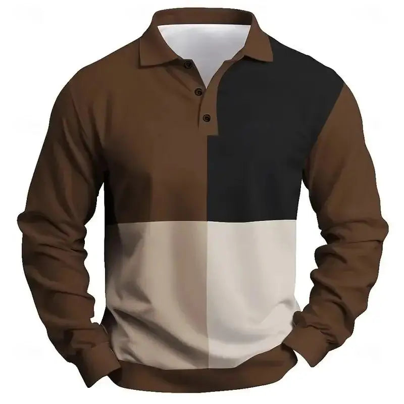 Men’s Polo Shirt Long Sleeve Casual Casual Short Sleeve Comfort Fit