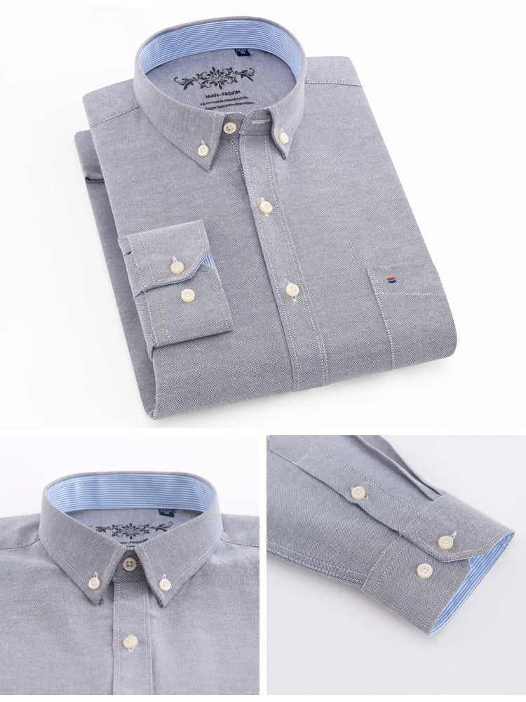 Men’s Shirt Long Sleeve Casual Cotton Comfort Fit