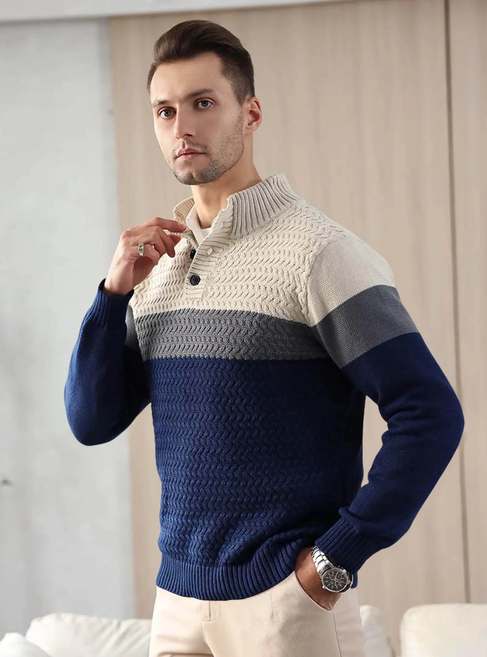 Men’s Hoodie Pullover Lightweight Casual Regular Fit Poly Blend Warm