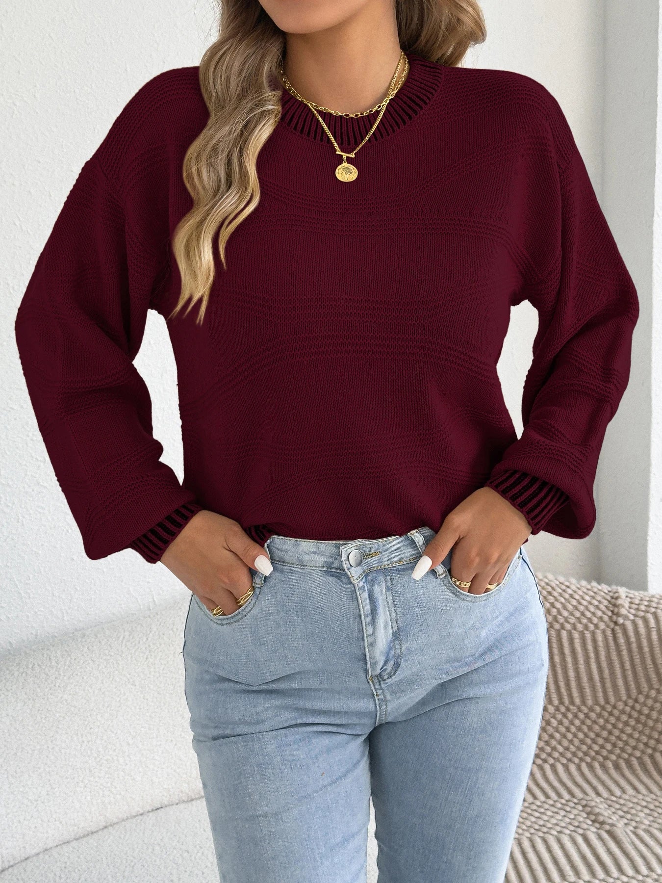 Women’s Top Long Sleeve Casual Stretchy