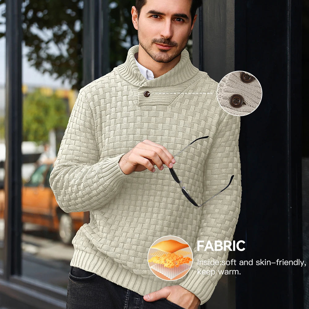 Men’s Sweatshirt Crewneck Pullover Warm Casual Ribbed Long Sleeve