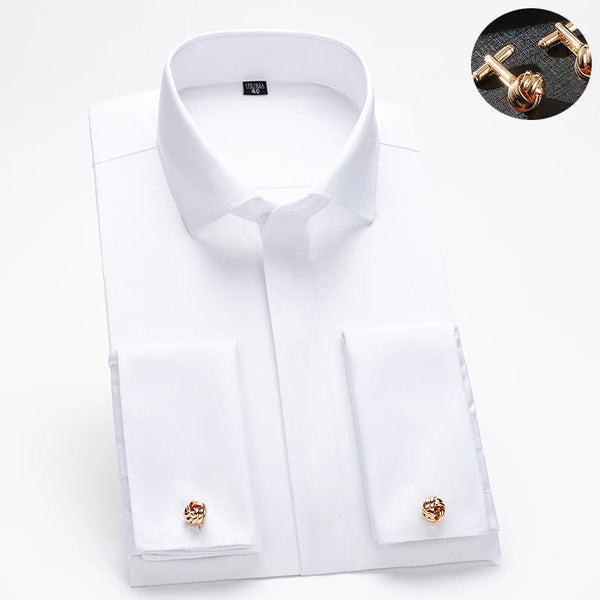 Men’s Shirt Long Sleeve Formal Slim Fit Solid Color