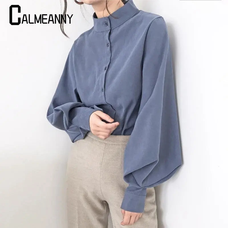 Women’s Top Blouse Long Sleeve Casual Solid Color