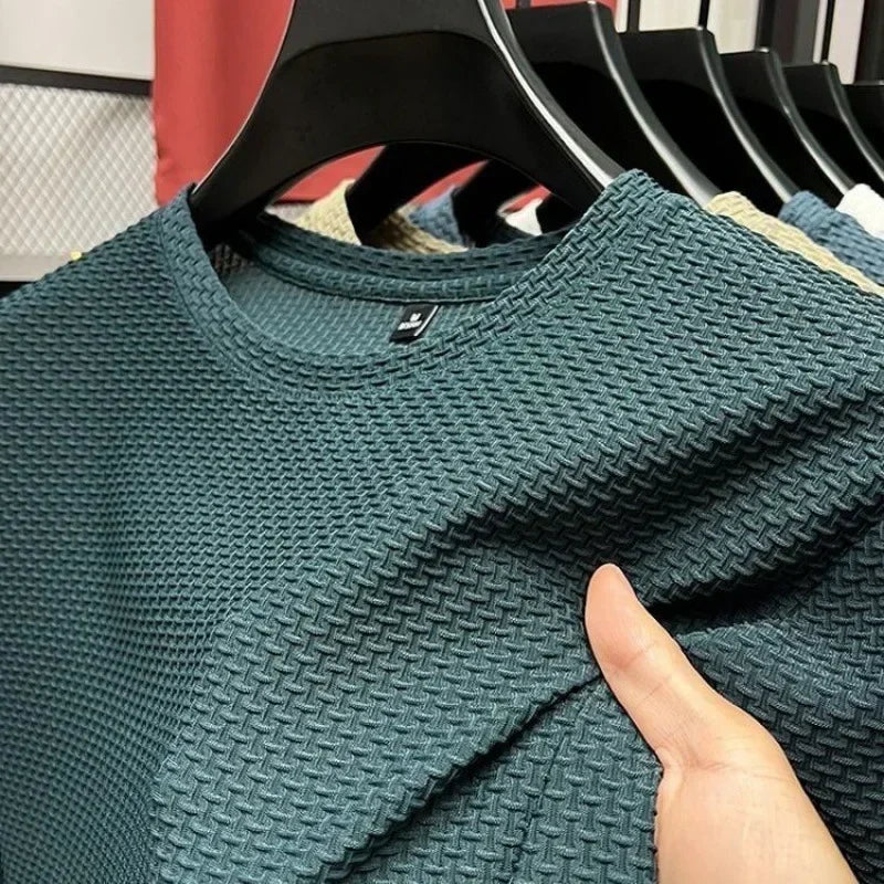 Men’s Polo Shirt Short Sleeve Summer Solid Color Breathable Fashion